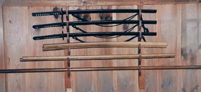 Armes dans le Dojo d'Iwama